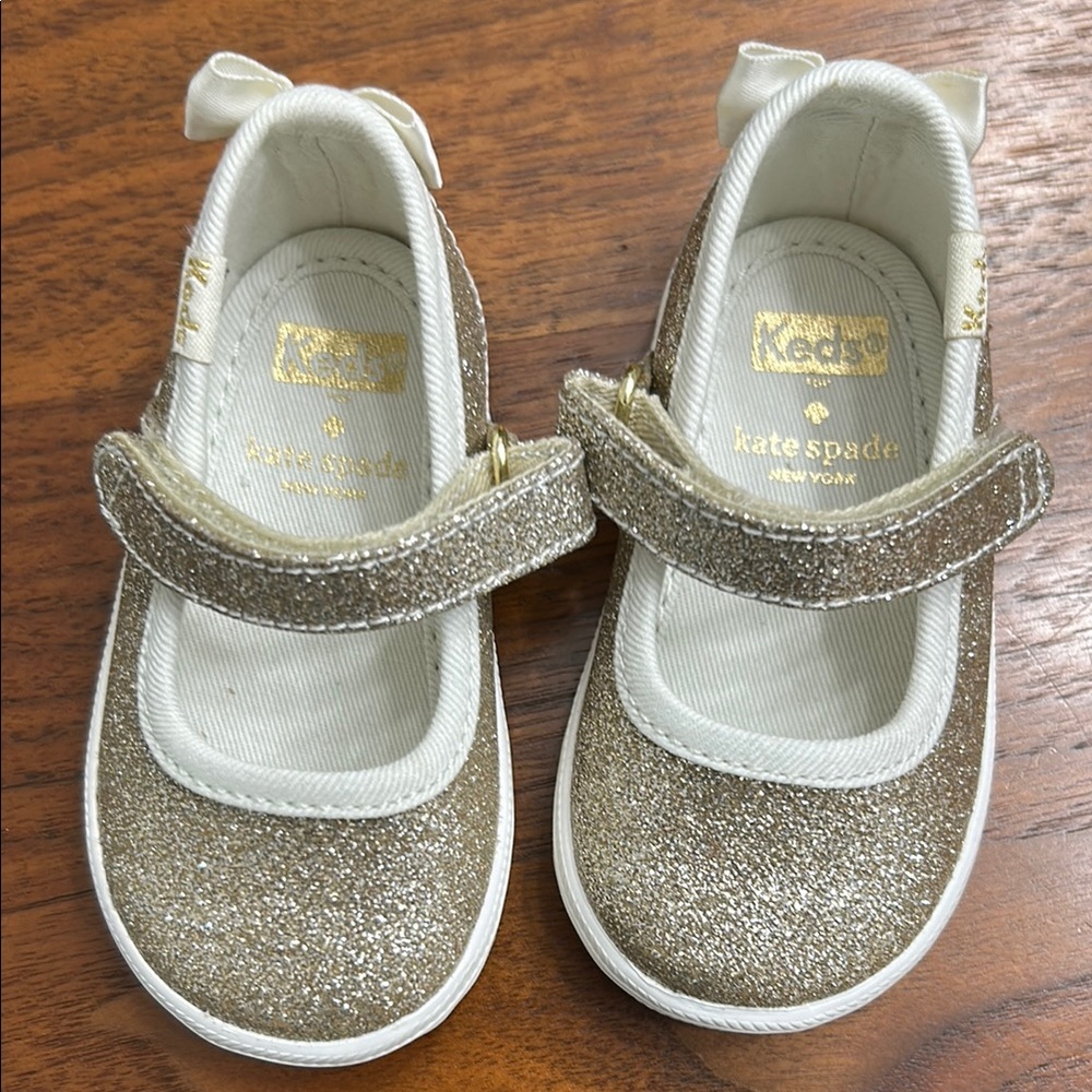 Glittery Gold Kids Shoes